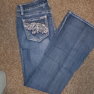 Angel winged jeans